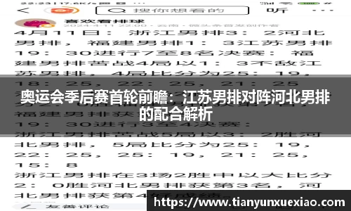 奥运会季后赛首轮前瞻：江苏男排对阵河北男排的配合解析